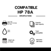 Compatible HP 78A CE278A Black Toner Cartridge