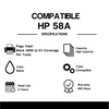 Compatible HP 58A CF258A Black Toner Cartridge - With Chip (2 Pack)