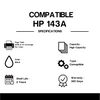 Compatible HP 143A W1143A Black Never stop Toner Reload Kit