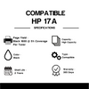 Compatible HP 17A CF217A Black Toner Cartridge - With Chip (2 Pack)