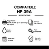 Compatible HP 39A Q1339A Black Toner Cartridge (2 Pack)