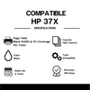 Compatible HP 37X CF237X Black Toner Cartridge High Yield (2 Pack)
