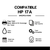 Compatible HP 17A CF217A  Black Toner Cartridge - With Chip