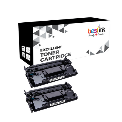 Compatible HP 87X CF287X Black Toner Cartridge High Yield (2 Pack)