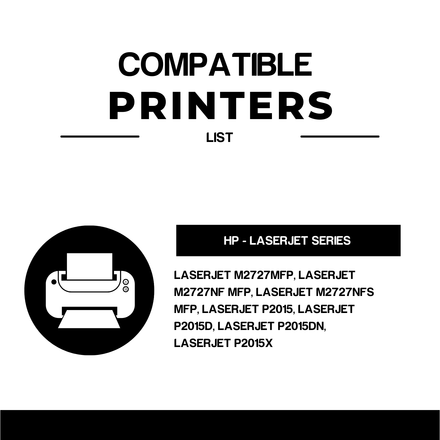 Compatible HP 53A Q7553A Black Toner Cartridge ( 2 Pack)