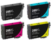 Epson T288XL Compatible Ink Cartridge Combo High Yield BK/C/M/Y (T288 T288XL), For use in Expression XP-330 XP-340 XP-430 XP-434 XP-440 XP-446