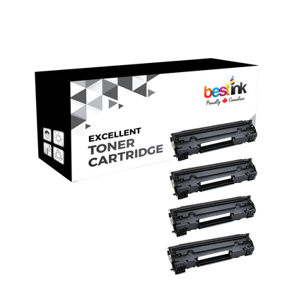 Compatible HP 83X CF283X Black Toner Cartridge High Yield (4 Pack)