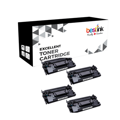 Compatible HP 87A CF287A Black Toner Cartridge (4 Pack)