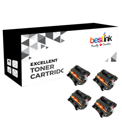 Compatible HP 81X CF281X Black Toner Cartridge High Yield (4 Pack)