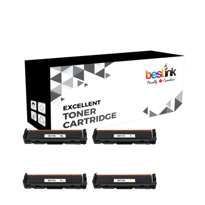 Compatible HP 206X W2110X W2111X W2112X W2113X Toner Cartridge High Yield - With Chip (4 Pack)