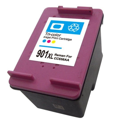 HP 901 Color Remanufactured Inkjet Cartridge(CC655AN)