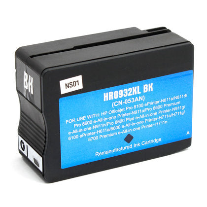HP 932XL Black New Compatible Inkjet Cartridge- High Capacity (CN053AN)