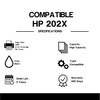 Compatible HP 202X CF500X Black Toner Cartridge High Yield