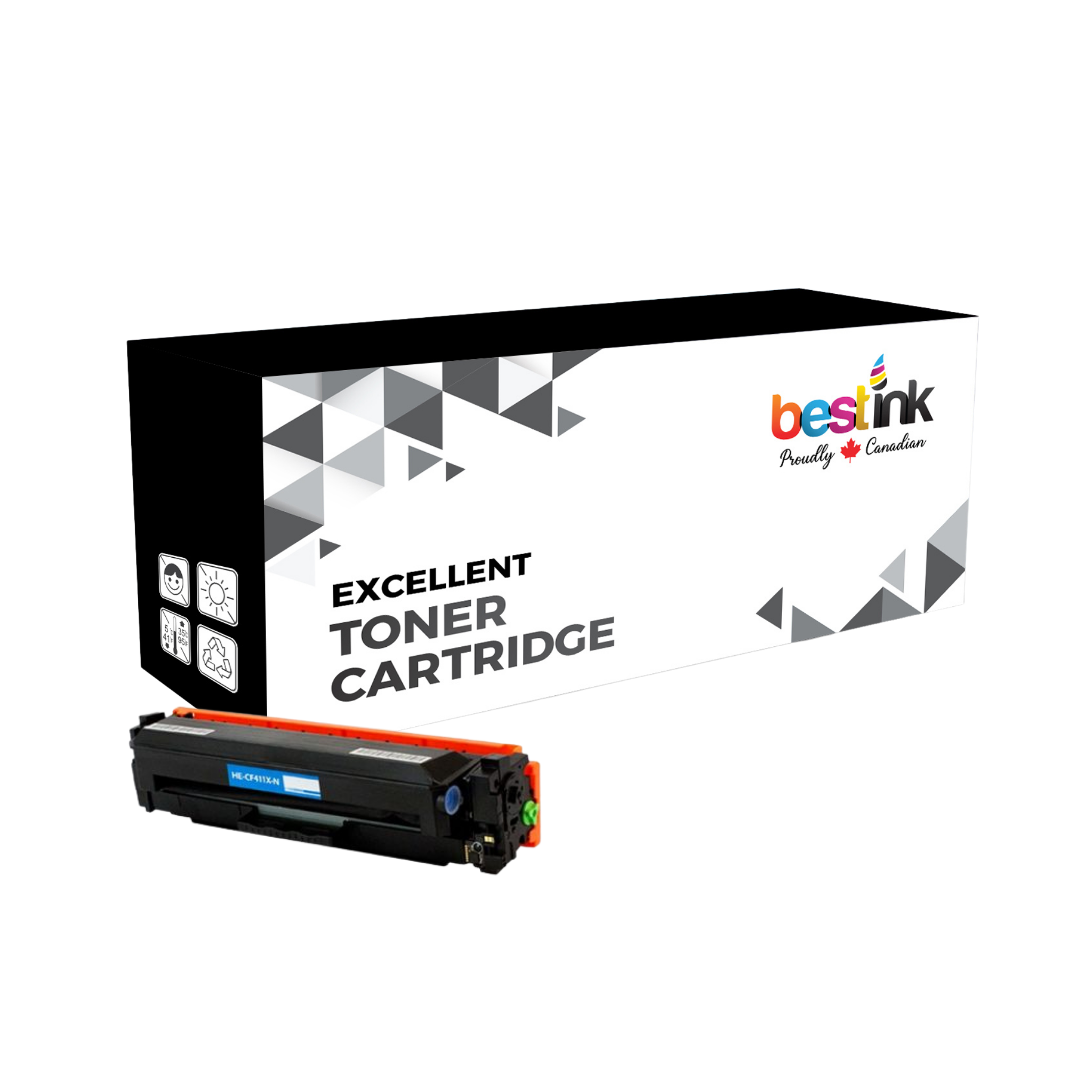 Compatible HP 410X CF411X Cyan Toner Cartridge High Yield