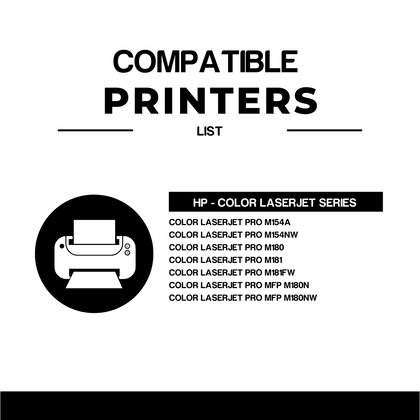 Compatible HP 204A CF510A CF511A CF512A CF513A Toner Cartridge Combo 2BK/C/M/Y (5 Pack)