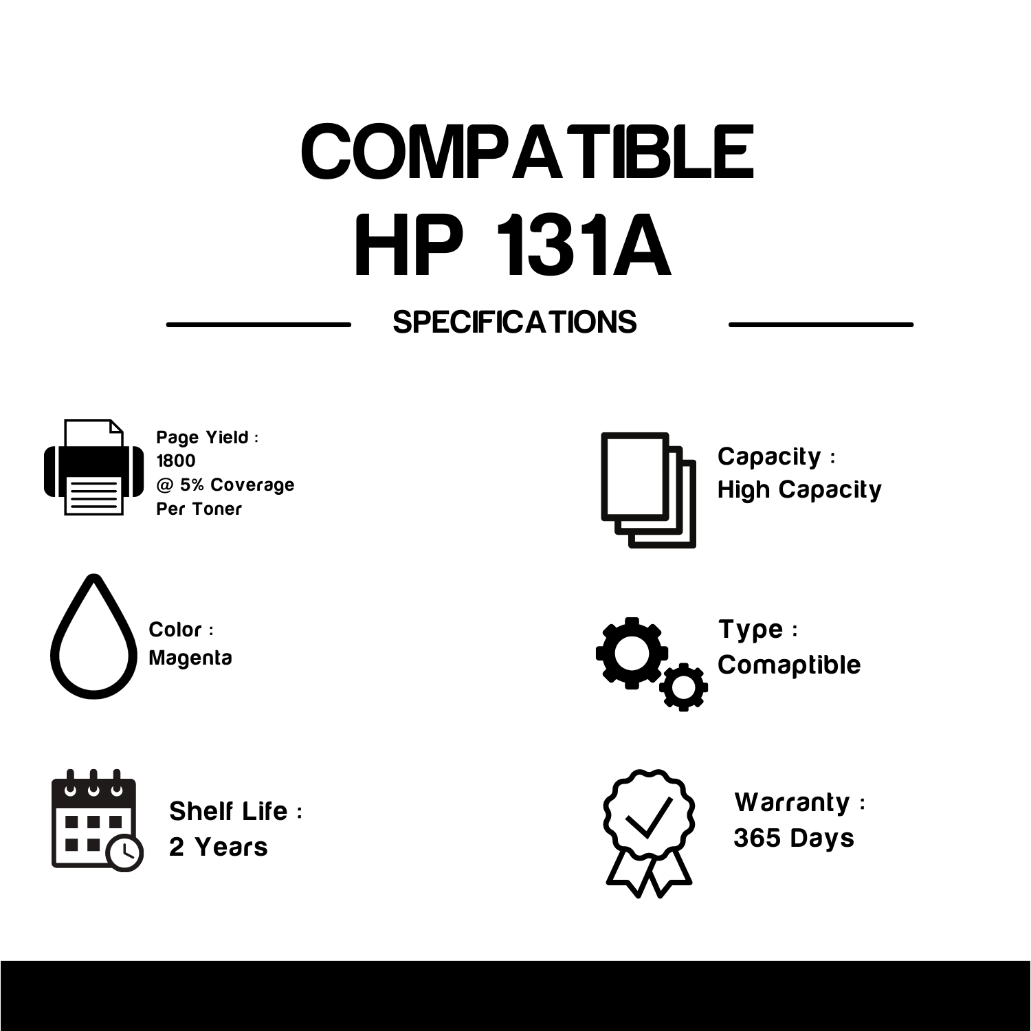 Compatible   HP 131A CF213A Magenta Toner Cartridge