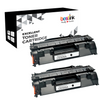Compatible HP 05A CE505A Black Toner Cartridge (2 Pack)