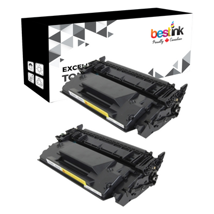 Compatible HP 26X CF226X Black Toner Cartridge High Yield (2 Pack)
