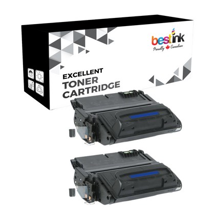 Compatible HP 42A Q5942A Black Toner Cartridge (2 Pack)