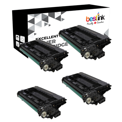 Compatible  HP 37A CF237A Black Toner Cartridge (4 Pack)