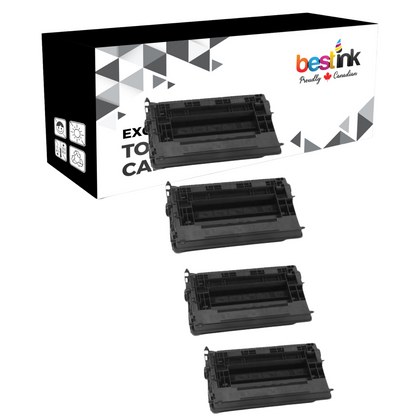 Compatible HP 37X CF237X Black Toner Cartridge High Yield (4 Pack)
