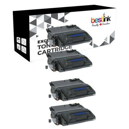 Compatible HP 38A Q1338A Black Toner Cartridge (4 Pack )