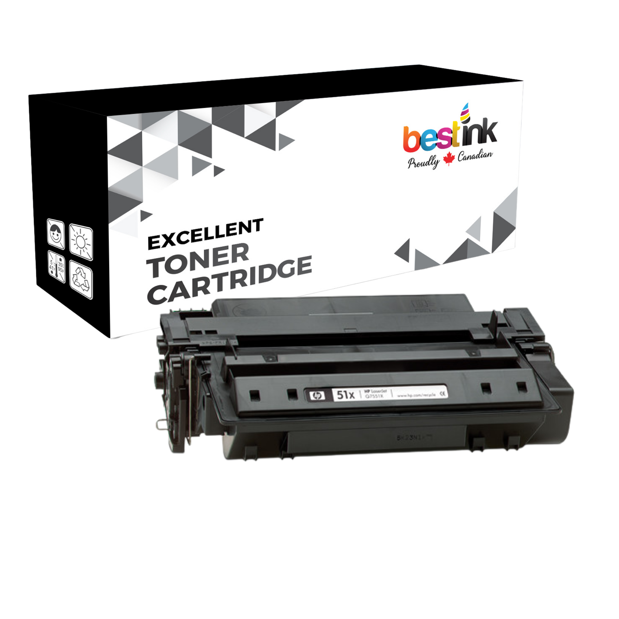Compatible HP 51X Q7551X Black Toner Cartridge High Yield