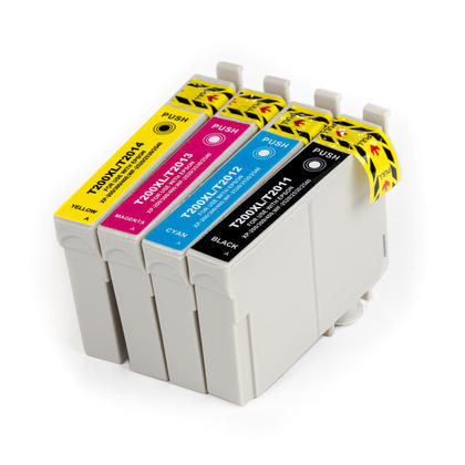 Epson T200XL New Compatible Inkjet Cartridges - Combo Pack of 4 (BK,C,M,Y) (High Capacity Version of Epson 200)