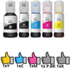 Best Ink Compatible Ink Bottle Replacements for 512 T512 (1 Black, 1 Photo Black, 1 Cyan, 1 Magenta, 1 Yellow, 5-Pack) for use in ET-7700 ET-7750